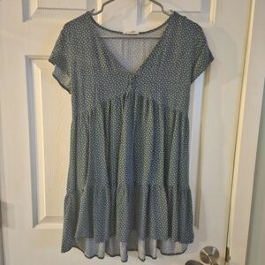 Short Sleeve Tiered Mini Dress